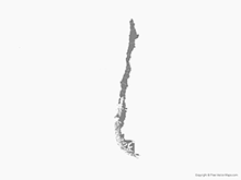 Free Vector Map of Chile with Regions - Single Color