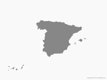 Map of Spain - Single Color
