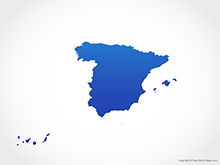 Map of Spain - Blue