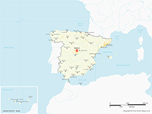 Map of Spain with Regions