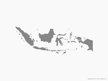 Free Vector Map of Indonesia - Single Color