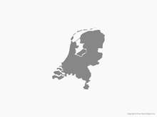 Map of Netherlands - Single Color
