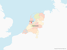 Map of Netherlands with Provinces - Multicolor