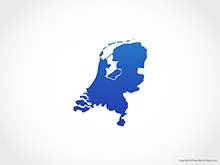 Map of Netherlands - Blue