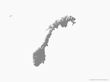 Map of Norway - Single Color