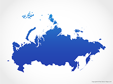 Map of Russia - Blue