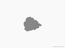 Map of Ascension Island - Single Color
