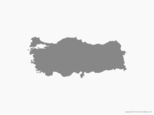 Map of Turkey - Single Color