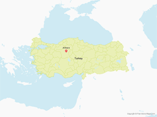 Map of Turkey with Provinces