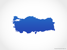 Map of Turkey - Blue