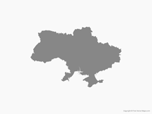 Map of Ukraine - Single Color