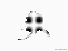 Map of Alaska - Dots