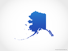 Map of Alaska - Blue