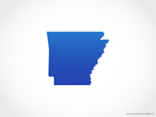 Map of Arkansas - Blue