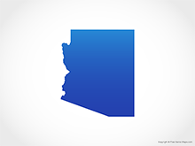 Map of Arizona - Blue