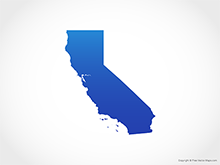 Map of California - Blue