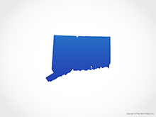 Map of Connecticut - Blue