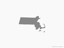Map of Massachusetts - Single Color