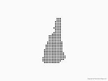Map of New Hampshire - Dots