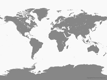 Free Vector Map of World - Single Color